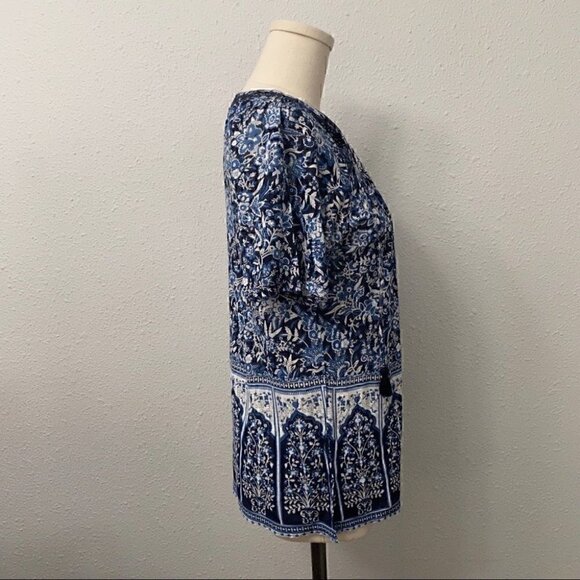 NWT Lucky Brand Floral Paisley Boho Top - Picture 5 of 11
